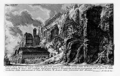 View of the Remains of Ancient Buildings at the Foot of the Aventine on the Road Called Marmorata by Giovanni Battista Piranesi